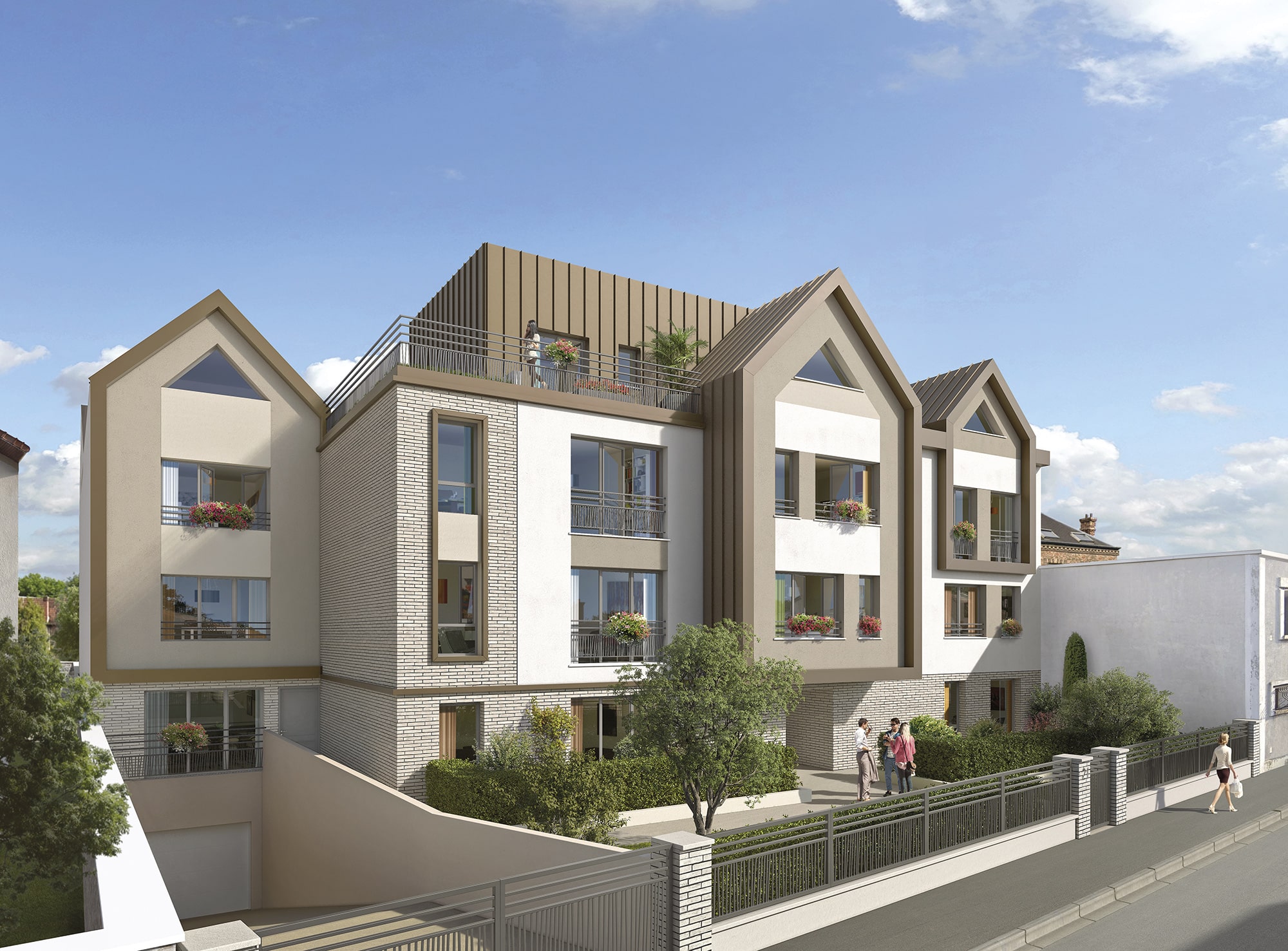 Programme-immobilier-appartement-neuf-houilles-le-clo-pasteur-vue-façade-rue
